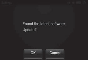 Found update screen