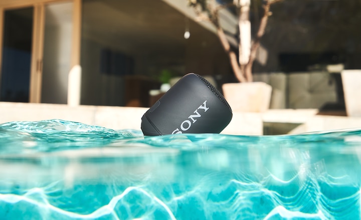 The SRS-XB12 in water